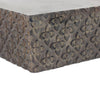 Small Rustic Embossed Wood Floating Wall Shelf - Black